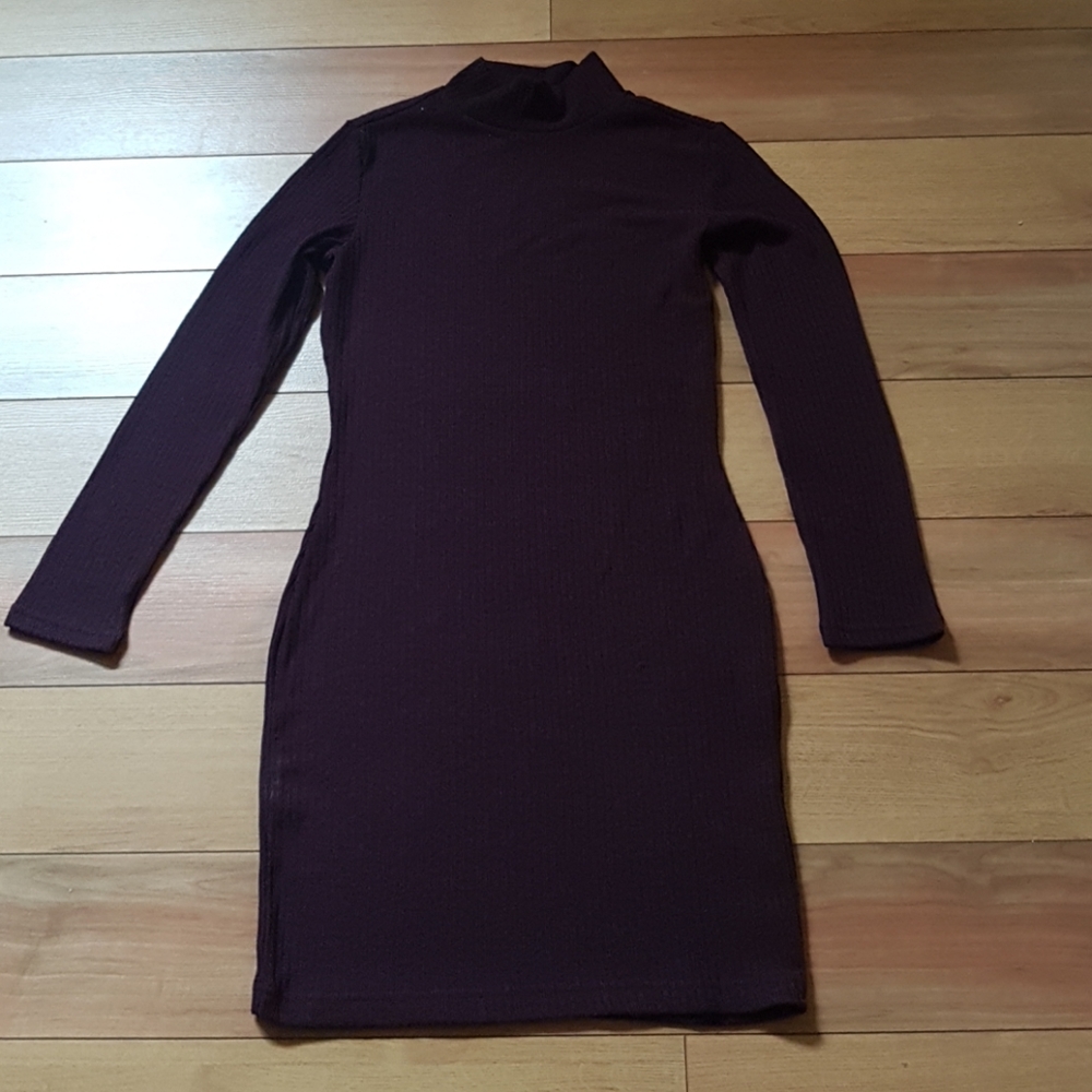 Burgendy sweater dress